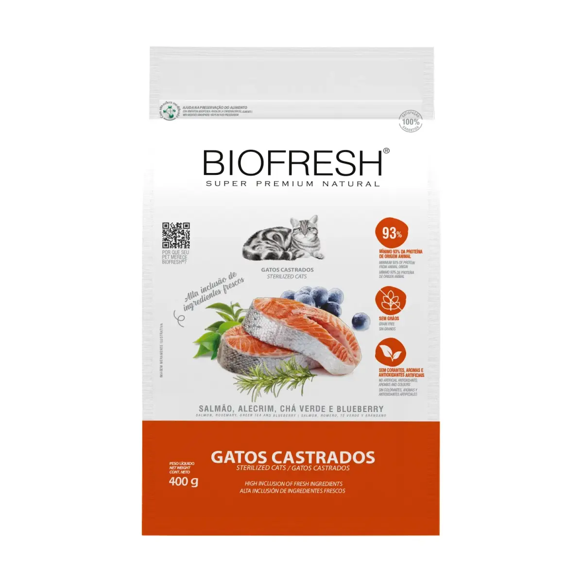 Ração Biofresh Gatos Castrados Salmão
