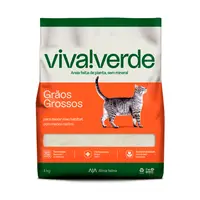 Areia Higiênica Biodegradável Milho e Mandioca Grãos Grossos Viva Verde