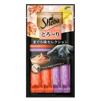 Petisco Sheba Cremoso para Gatos Atum e Atum com Camarão