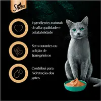 Petisco Sheba Cremoso para Gatos Atum e Atum com Camarão