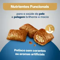 Petisco Optimum Gatos Adultos Pele e Pelo Salmão e Vegetais
