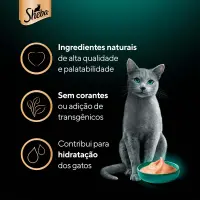 Petisco Sheba Cremoso para Gatos Adultos Atum com Salmão e Frango com Camarão