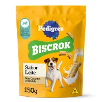 Biscoito Pedigree Biscrok para Cães Adultos Raças Pequenas Leite