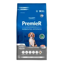 Ração Premier Ambientes Internos Light Cães Adultos Frango e Salmão