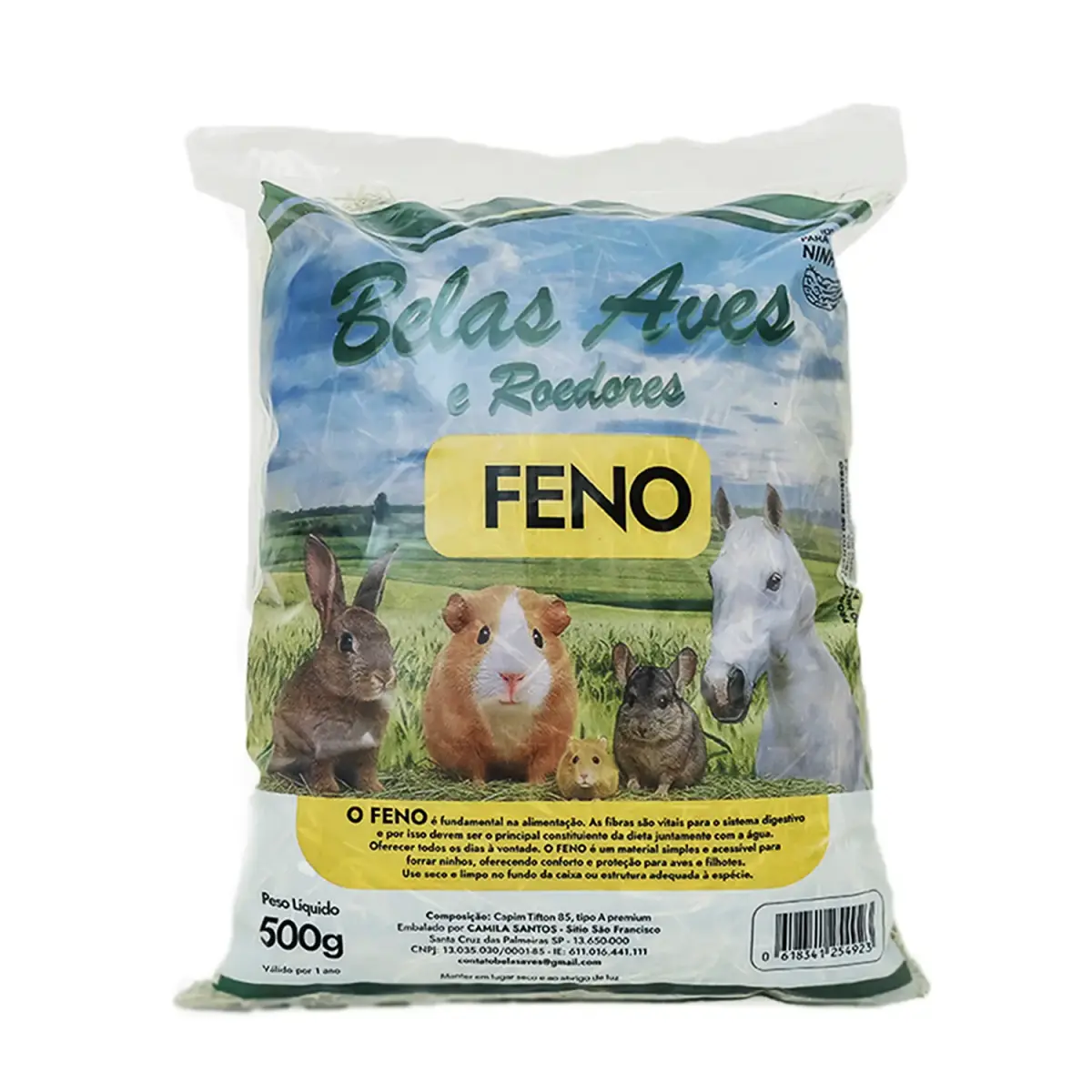 Feno Premium Belas Aves e Roedores