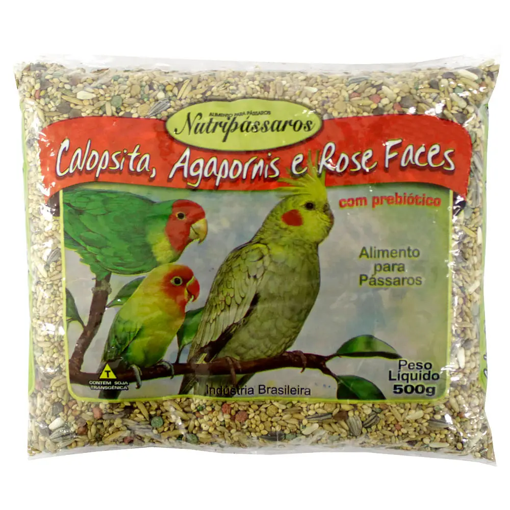 Mistura para Calopsita, Agapornis e Rose Faces Nutripássaros