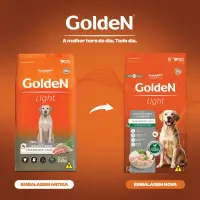 Ração Golden Fórmula Light Cães Adultos Frango, Arroz e Vegetais