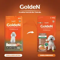 Ração Golden Fórmula Cães Adultos Raças Pequenas Salmão, Arroz e Vegetais