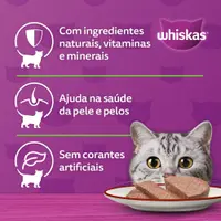 Ração Úmida Whiskas Lata Patê para Gatos Adultos Carne