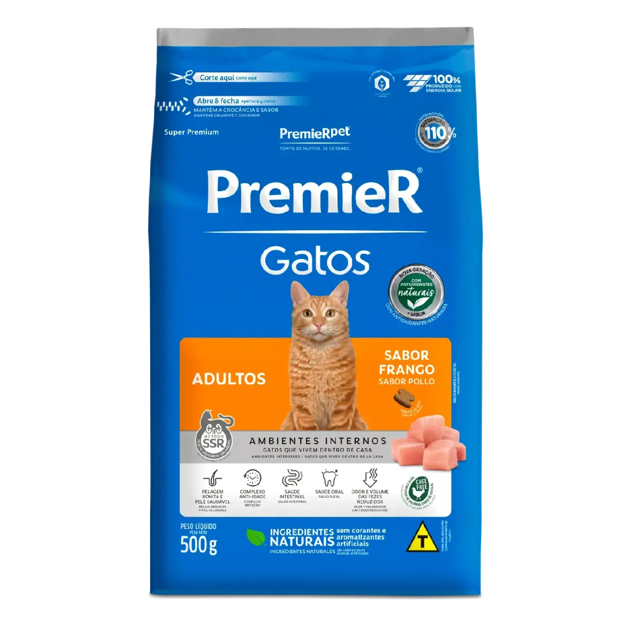 Ração Premier Ambientes Internos Gatos Adultos Frango