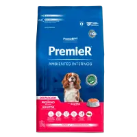 Ração Premier Ambientes Internos Dermacare Cães Adultos Raças Pequenas Salmão