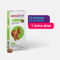 Antipulgas e Carrapatos Bravecto 10 kg a 20 kg Cães 500mg