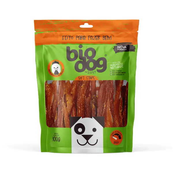 Petisco Soft Strips Macio Frango Biodog