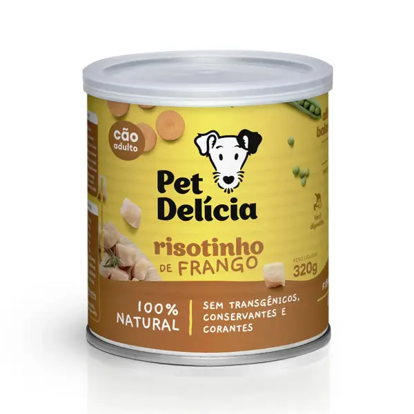 Ração Úmida Pet Delícia Cães Risotinho de Frango
