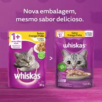 Ração Úmida Whiskas Sachê Frango ao Molho Gatos Adultos