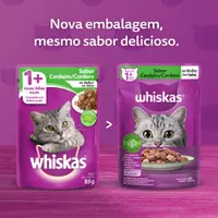 Ração Úmida Whiskas Sachê Cordeiro ao Molho Gatos Adultos