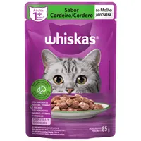 Ração Úmida Whiskas Sachê Cordeiro ao Molho Gatos Adultos