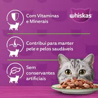 Ração Úmida Whiskas Sachê Cordeiro ao Molho Gatos Adultos