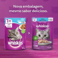 Ração Úmida Whiskas Sachê Atum ao Molho Gatos Adultos