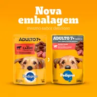 Ração Úmida Pedigree Sachê Cães Adultos Sênior 7+ Anos Carne ao Molho