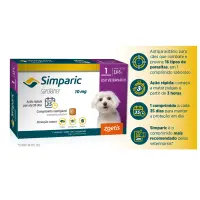 Antipulgas Simparic 10mg para Cães 2,6 a 5kg