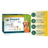 Antipulgas Simparic 80mg para Cães 20 a 40kg