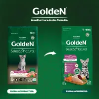 Ração Golden Seleção Natural Gatos Filhotes Frango e Arroz