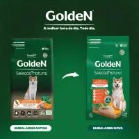 Ração Golden Seleção Natural Cães Adultos Frango, Abóbora e Alecrim