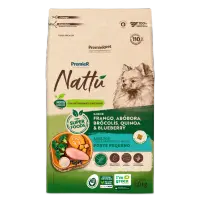 Ração Premier Nattu Cães Adultos Pequeno Porte Abóbora
