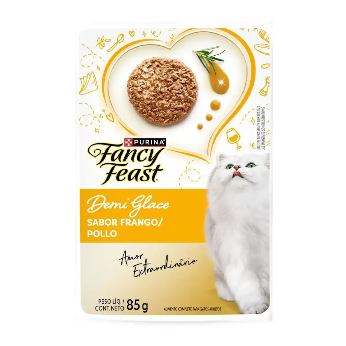 Ração Úmida Fancy Feast Demi Glace Frango