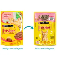 Ração Úmida Friskies Gatos Filhotes Carne ao molho