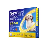 NexGard Spectra 3,6kg a 7,5kg: Antipulgas, Carrapatos e Vermífugo