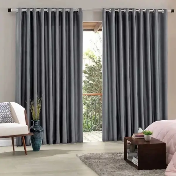 Cortina Para Quarto E Sala 4,20X2,50 M Corta Luz Blend Havan Casa - Cinza