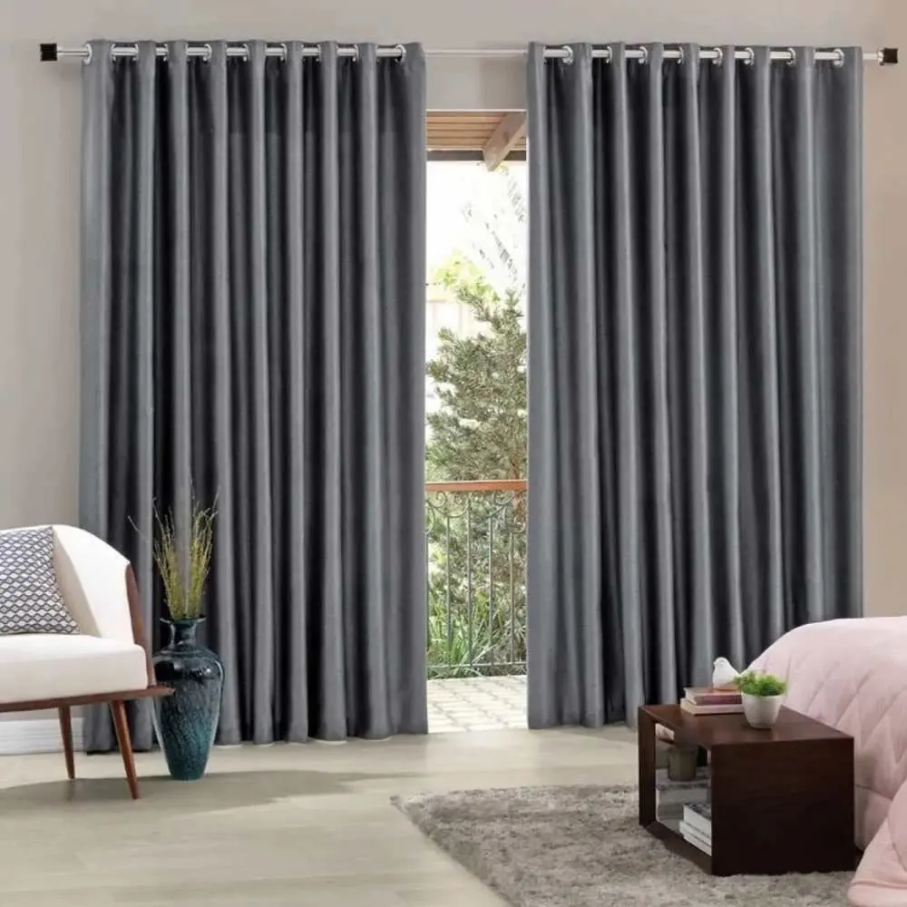 Cortina Para Quarto E Sala 4,20X2,50 M Corta Luz Blend Havan Casa - Cinza
