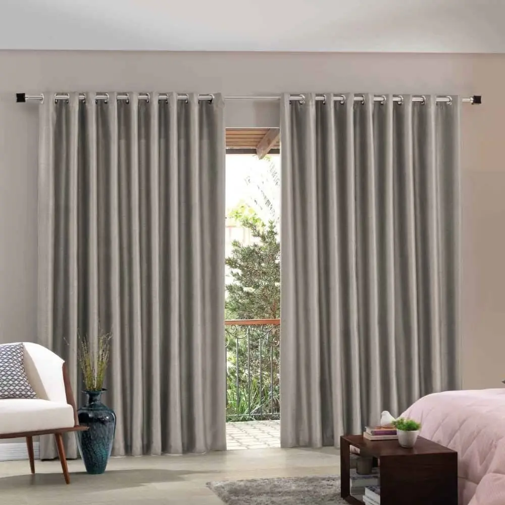 Cortina Para Quarto E Sala 5,40X2,80 M Corta Luz Blend Havan Casa - Latte