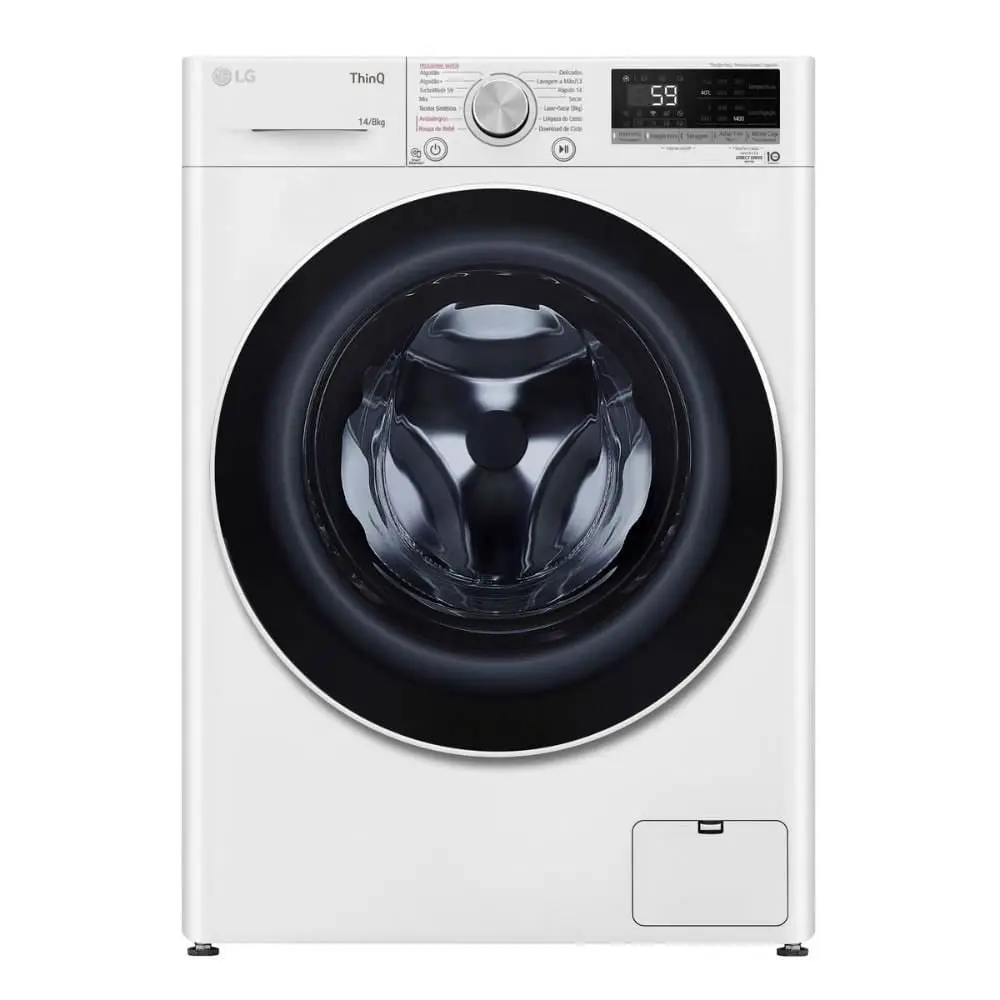 Lava E Seca Lg 14Kg Smart Branca Com Inteligência Artificial Vc4