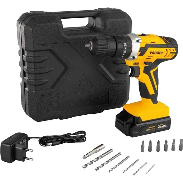 Parafusadeira E Furadeira Com Impacto Vonder Bateria Pfv 238I - Bivolt