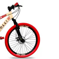 Bicicleta Colli Grau Aro 26 Freios a Disco - Bege e Laranja