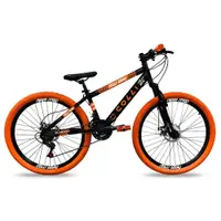 Bicicleta Colli Grau Aro 26 Freios a Disco Suspensão Dianteira - Preto e Laranja