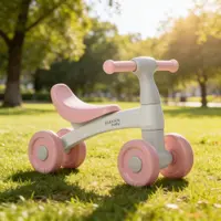 Bicicleta de Equilíbrio Andador Infantil Sem Pedal Havan Baby - Rosa e Off White