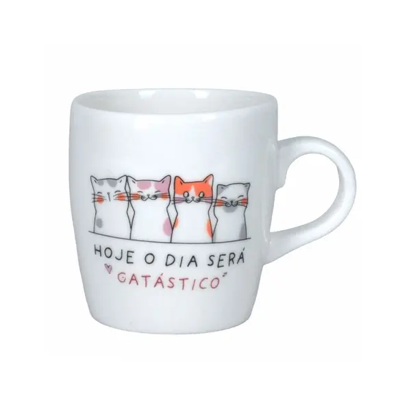 Caneca de Porcelana Estampada Havan Casa 230 ml - Hoje O Dia Será Gatástico