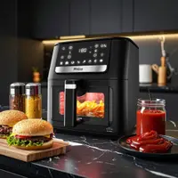 Fritadeira Air Fryer Philco 9,5 Litros Visor Glass e Redstone 1800W Paf95a