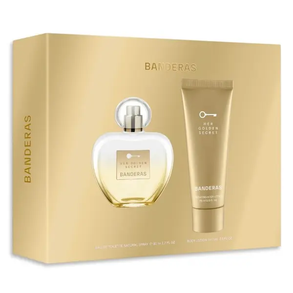 Kit Perfume Her Golden Secret e Desodorante Spray Banderas