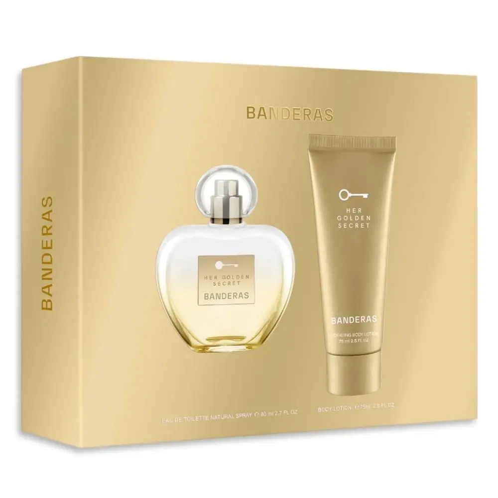 Kit Perfume Her Golden Secret e Desodorante Spray Banderas