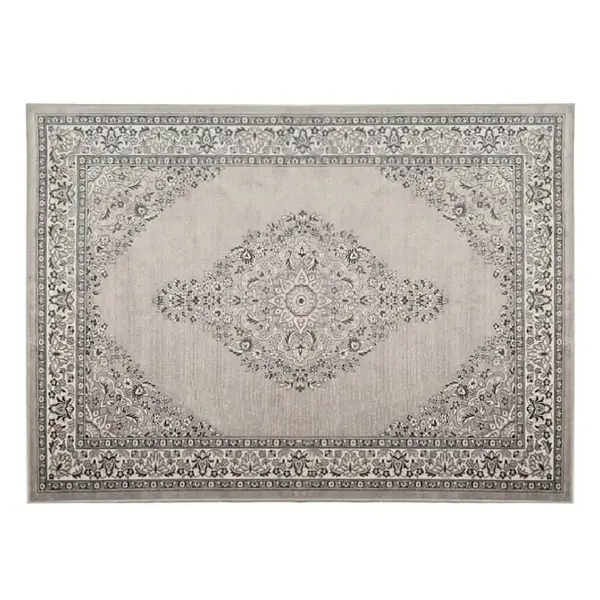 Tapete para Quarto Ou Sala 2,00X2,80 m Belga Havan Casa - Moldura Cinza E Bege