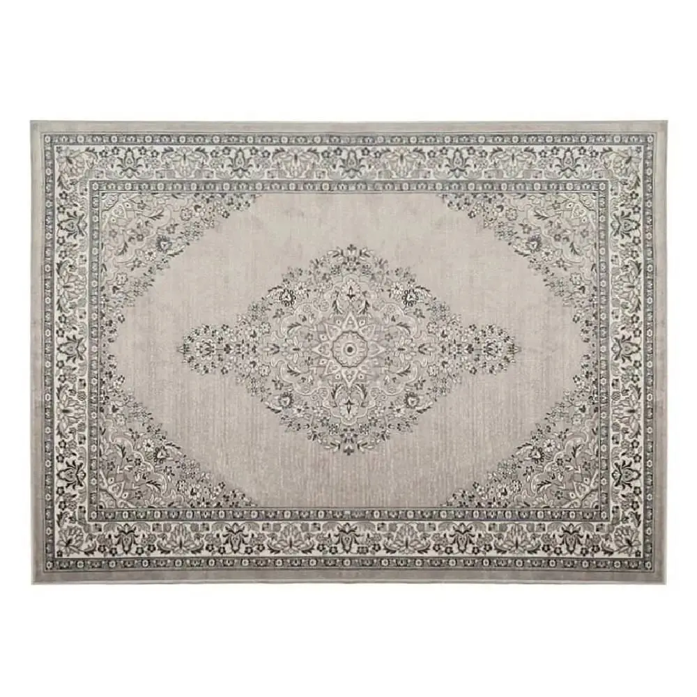Tapete para Quarto Ou Sala 2,00X2,80 m Belga Havan Casa - Moldura Cinza E Bege
