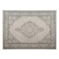 Tapete para Quarto Ou Sala 2,00X2,80 m Belga Havan Casa - Moldura Cinza E Bege