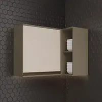 Armário Aéreo Canto 94,5cm 1 Porta com Nicho Henn Connect
