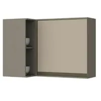 Armário Aéreo Canto 94,5cm 1 Porta com Nicho Henn Connect