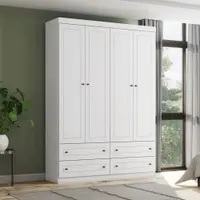 Guarda-Roupa 4 Portas 4 Gavetas Henn Americano